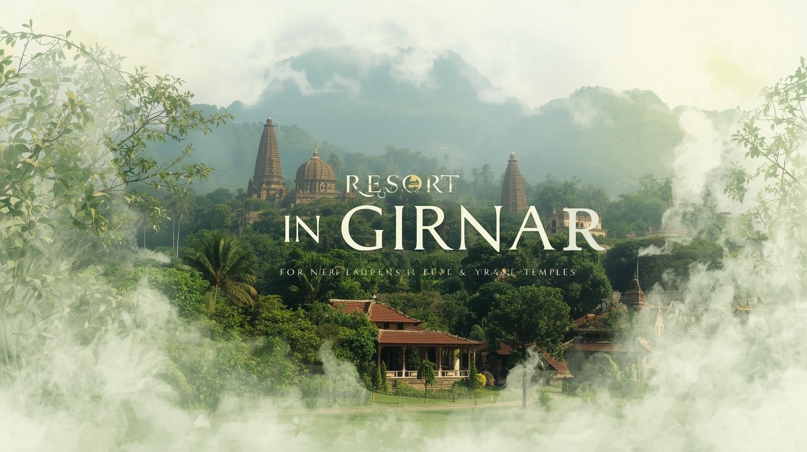 Resort in Girnar near Girnar Hills and temples with greenery, peaceful surroundings and scenic hill views