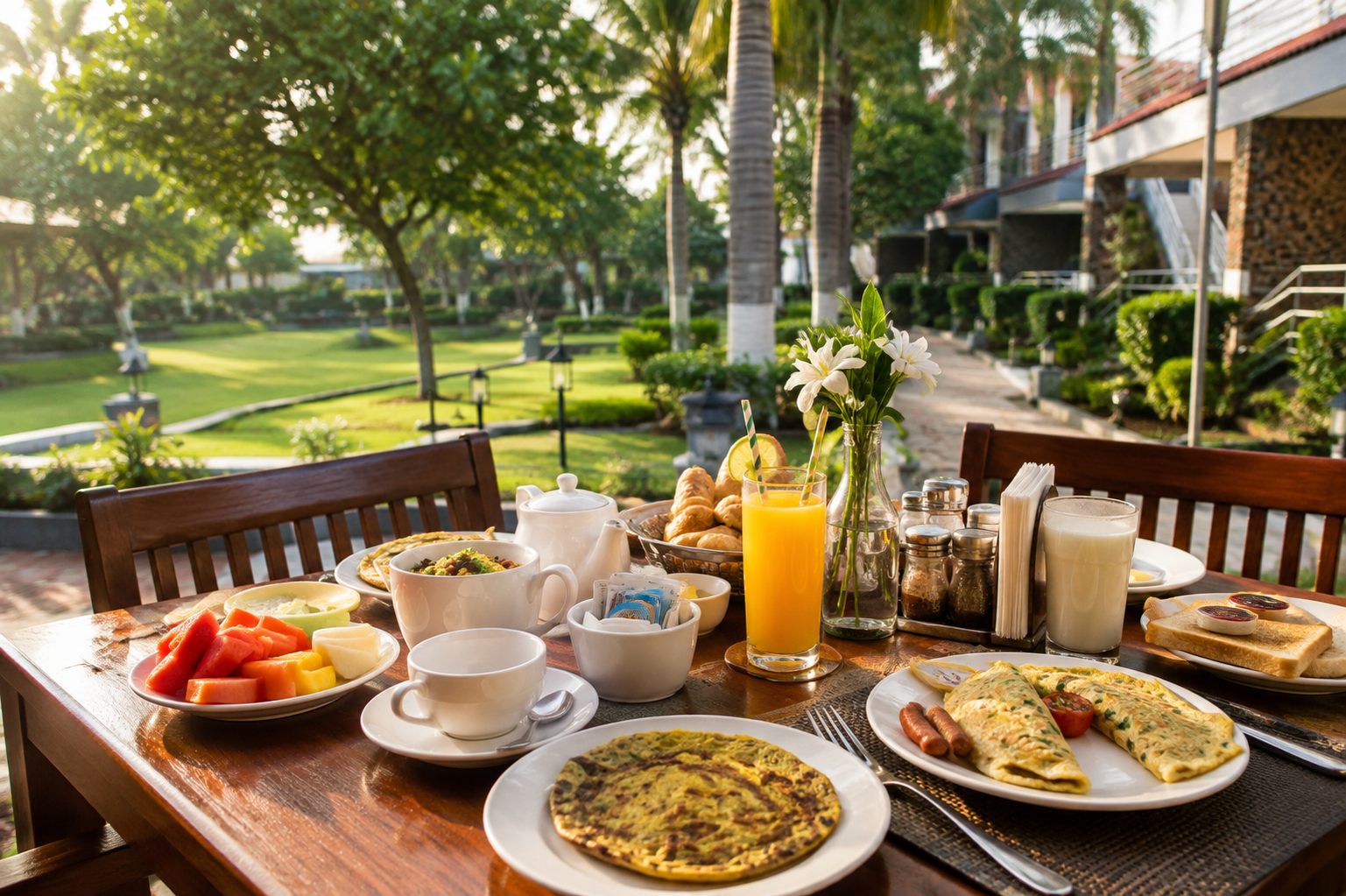 Breakfast at Wildlife Gir Resort